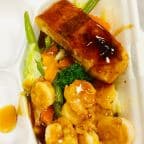 Best Hibachi Salmon & Shrimp 铁板三文鱼虾 in Manassas, VA